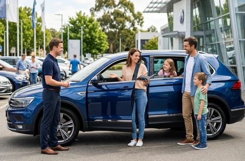 Happy borrower receiving car keys
